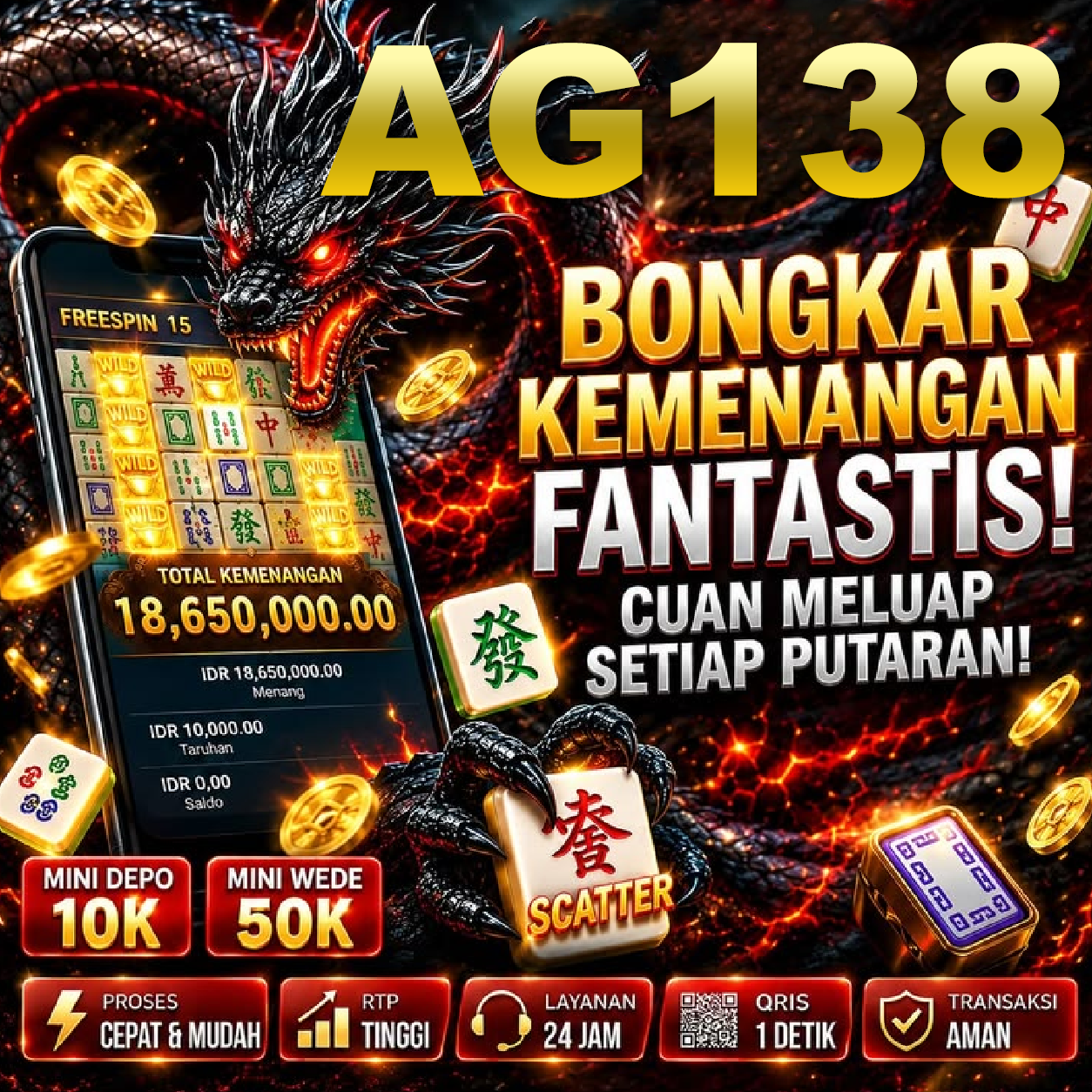 AG138: Situs Slot Online Resmi dengan Pilihan Game Slot Populer